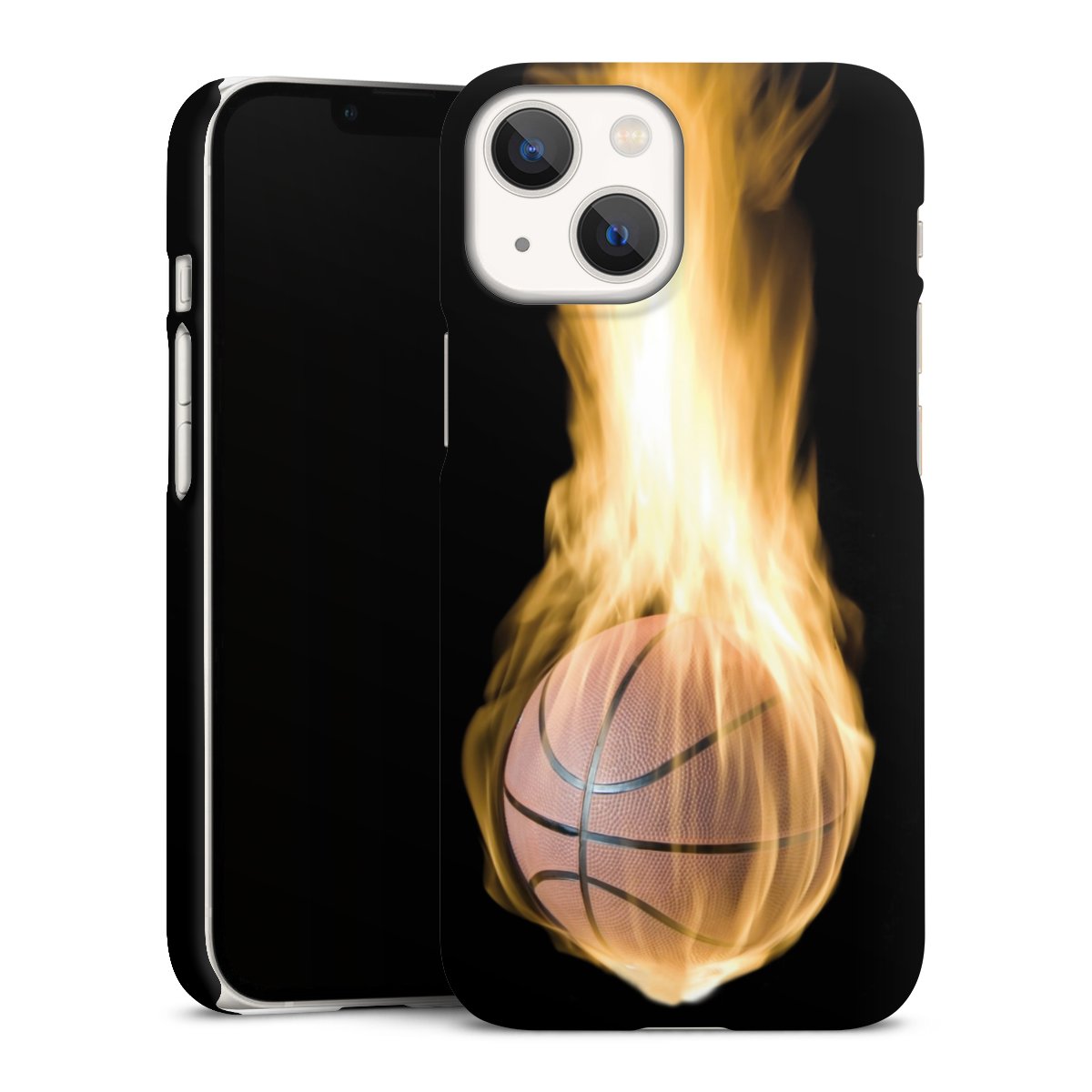 iPhone 13 Mini Handy Premium Case Smartphone Handyhülle Schutzhülle matt Basketball Sports Fire Premium Case