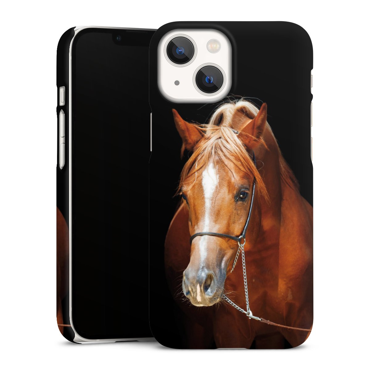 iPhone 13 Mini Handy Premium Case Smartphone Handyhülle Schutzhülle matt Mare Horse Hobby Premium Case