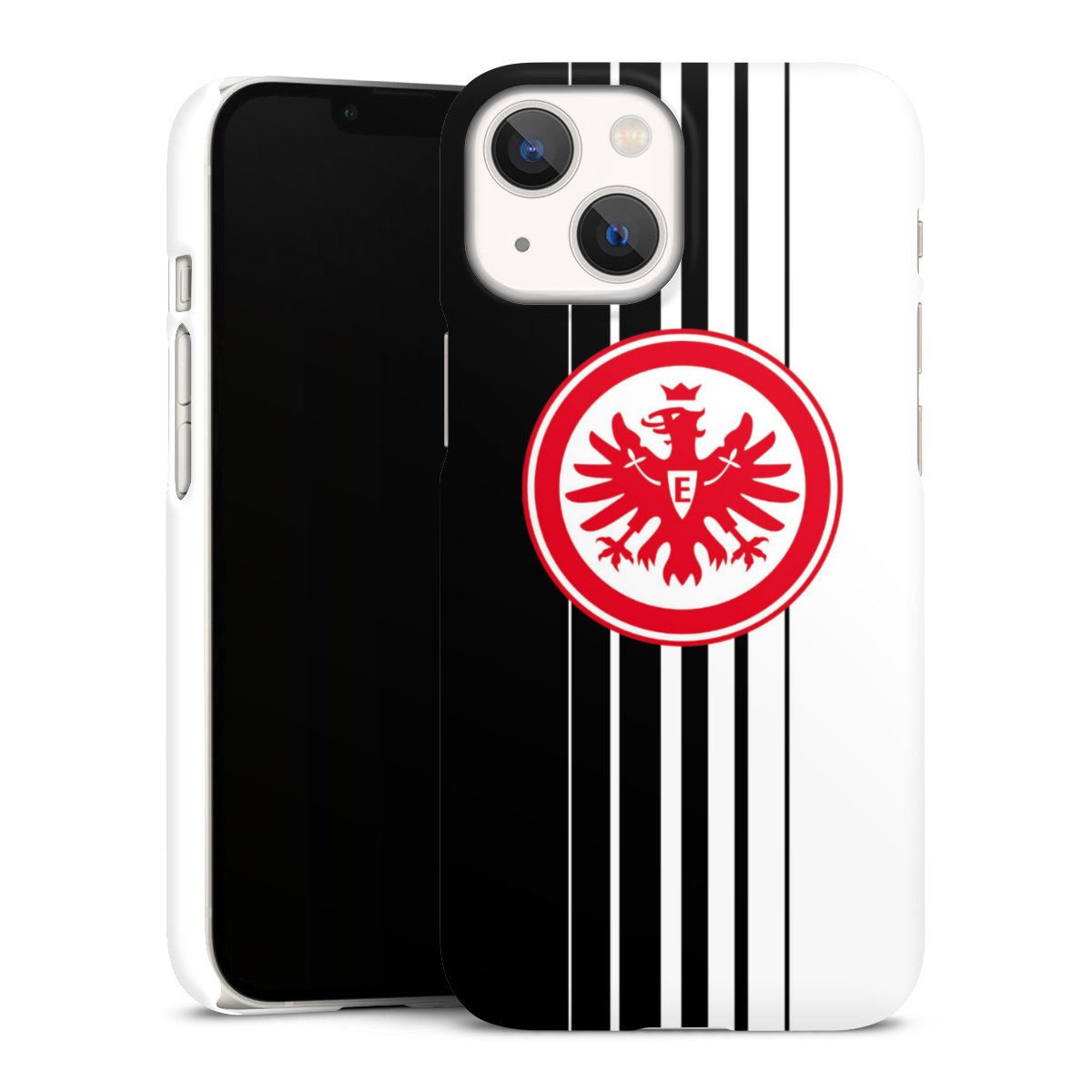 iPhone 13 Mini Handy Premium Case Smartphone Handyhülle Schutzhülle matt Stripes Eintracht Frankfurt Official Licensed Product Premium Case