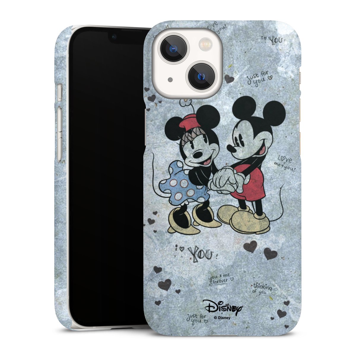 iPhone 13 Mini Handy Premium Case Smartphone Handyhülle Schutzhülle matt Mickey & Minnie Mouse Vintage Disney Premium Case