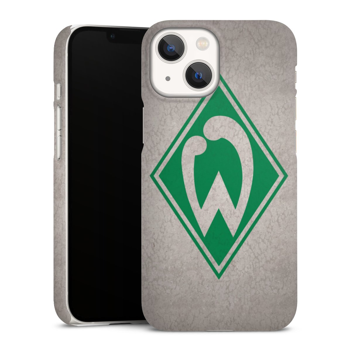 iPhone 13 Mini Handy Premium Case Smartphone Handyhülle Schutzhülle matt Sv Werder Bremen Concrete Official Licensed Product Premium Case