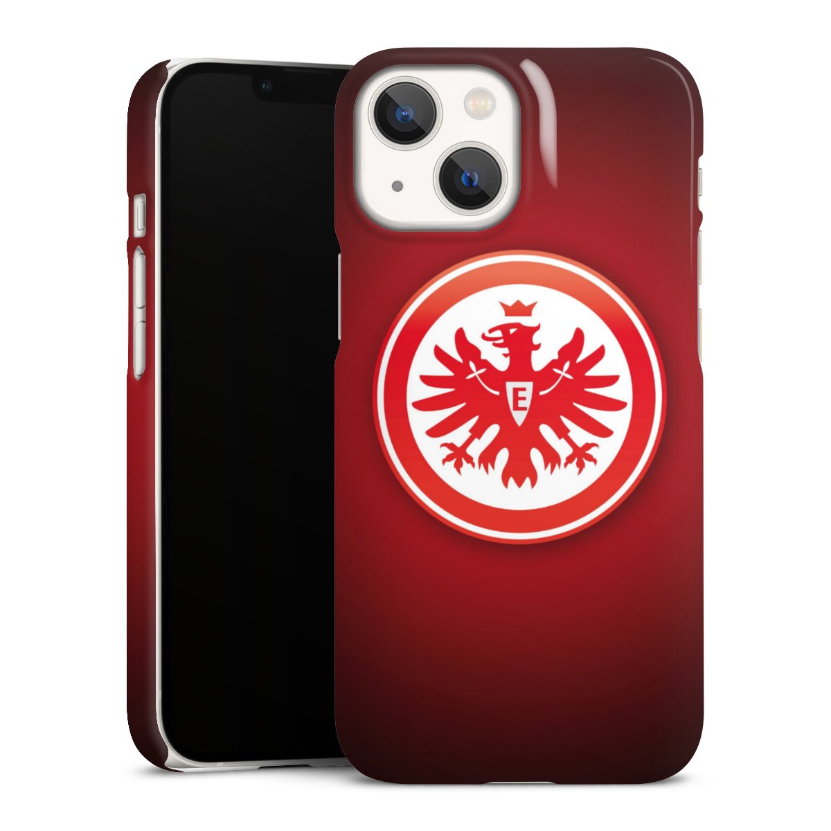 iPhone 13 Mini Handy Premium Case Smartphone Handyhülle Schutzhülle glänzend Eintracht Frankfurt Official Licensed Product Coat Of Arms Premium Case