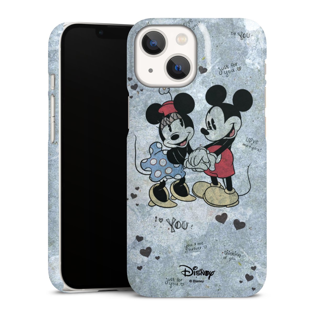 iPhone 13 Mini Handy Premium Case Smartphone Handyhülle Schutzhülle glänzend Mickey & Minnie Mouse Vintage Disney Premium Case