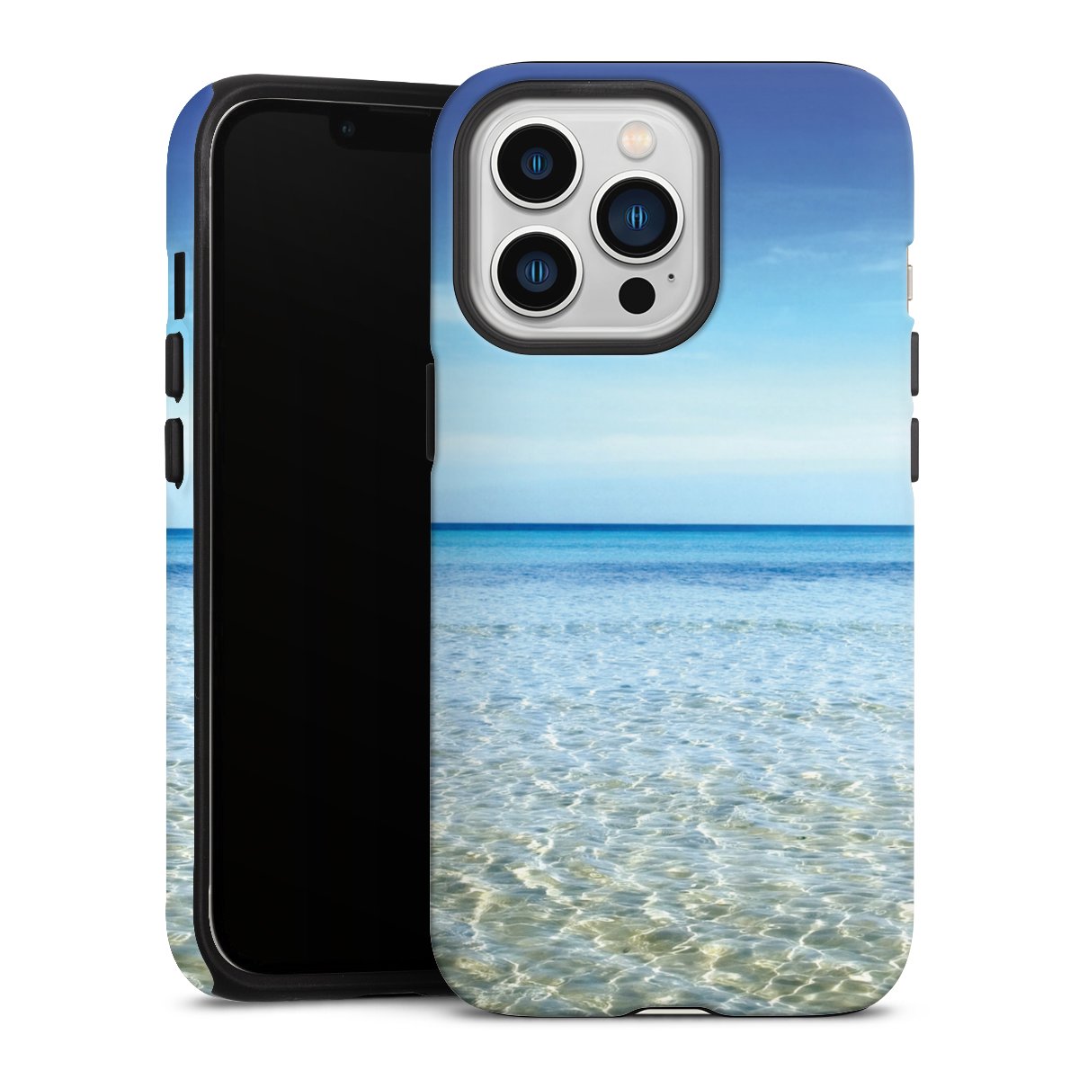 iPhone 13 Pro Handy Panzer Handyhülle robuste Outdoor Hülle Schutzhülle matt Urlaub Sky Ocean Tough Case