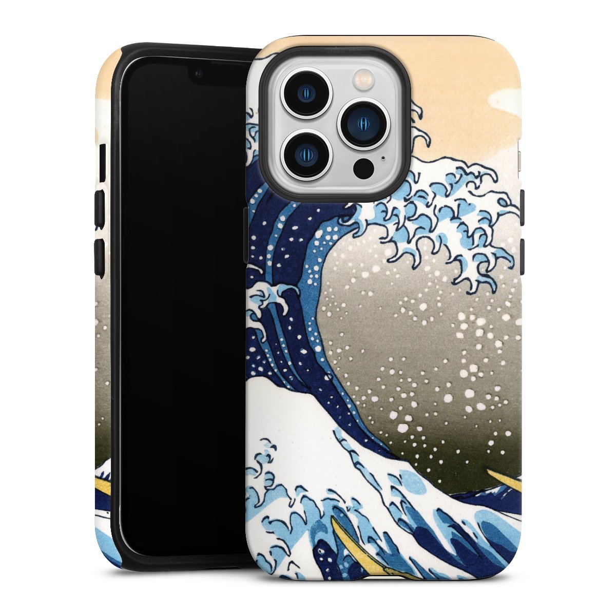 iPhone 13 Pro Handy Panzer Handyhülle robuste Outdoor Hülle Schutzhülle matt Kunst Katsushika Hokusai Die Große Welle Vor Kanagawa Tough Case