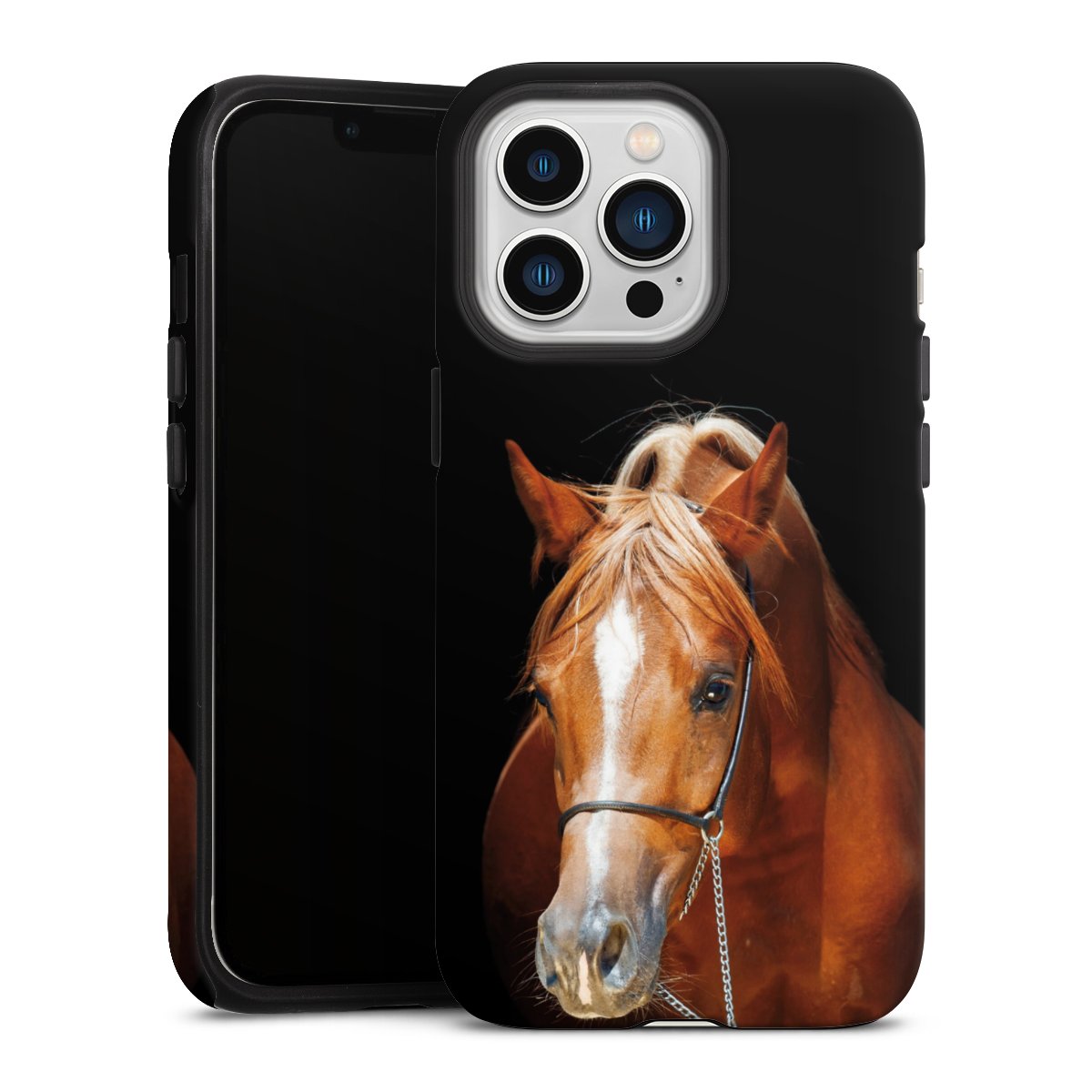 iPhone 13 Pro Handy Panzer Handyhülle robuste Outdoor Hülle Schutzhülle matt Mare Horse Hobby Tough Case