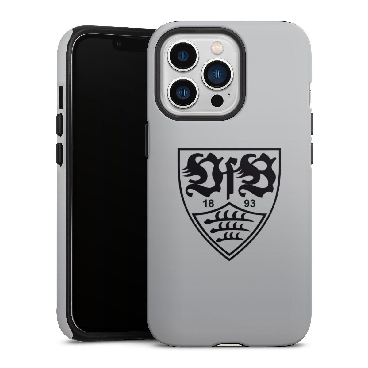 iPhone 13 Pro Handy Panzer Handyhülle robuste Outdoor Hülle Schutzhülle matt Logo Vfb Stuttgart Official Licensed Product Tough Case