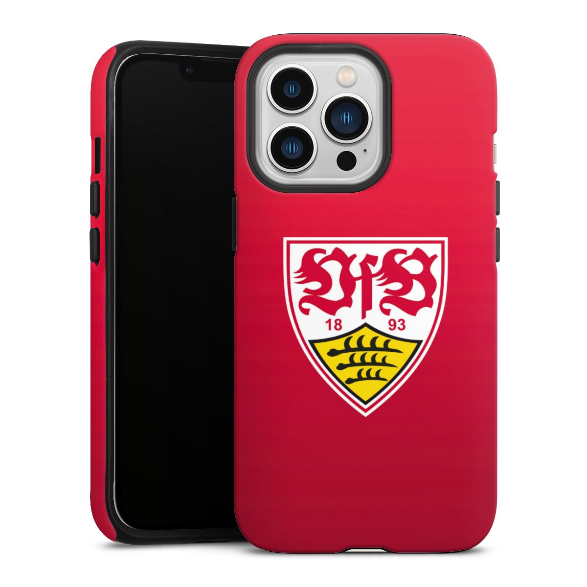 iPhone 13 Pro Handy Panzer Handyhülle robuste Outdoor Hülle Schutzhülle matt Official Licensed Product Vfb Stuttgart Tough Case