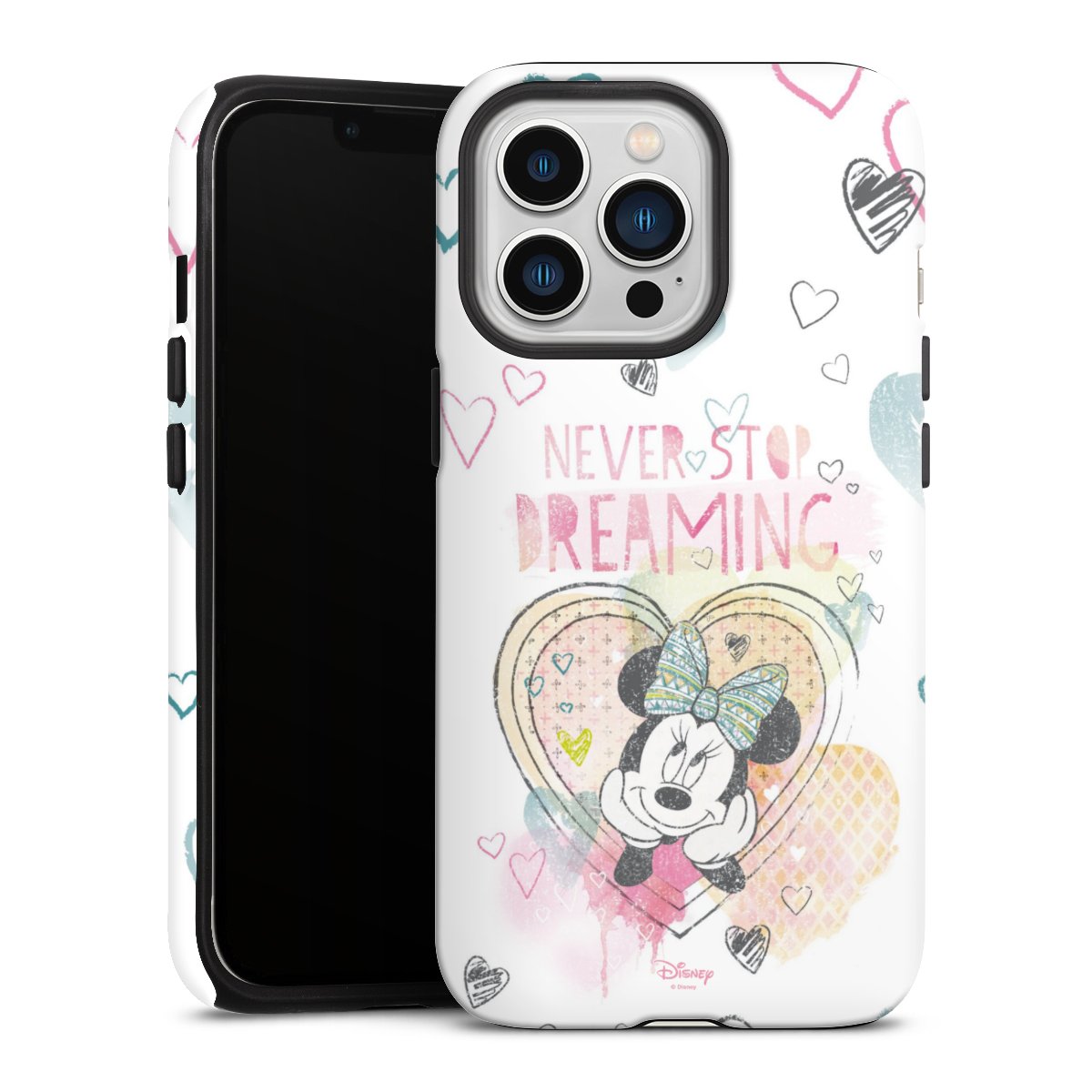 iPhone 13 Pro Handy Panzer Handyhülle robuste Outdoor Hülle Schutzhülle matt Disney Official Licensed Product Minnie Mouse Tough Case