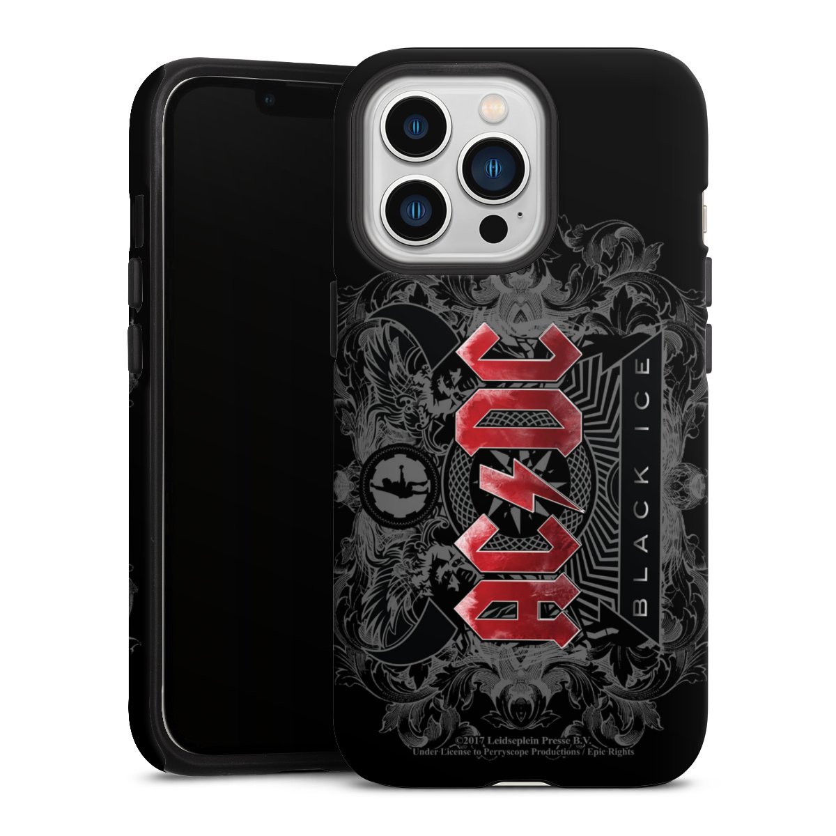 iPhone 13 Pro Handy Panzer Handyhülle robuste Outdoor Hülle Schutzhülle matt Merchandise Black Ice Acdc Tough Case