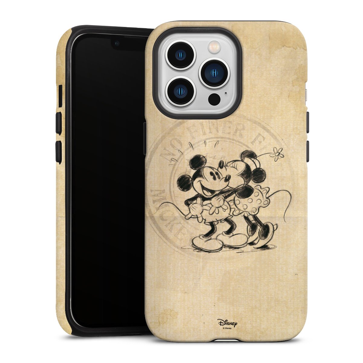 iPhone 13 Pro Handy Panzer Handyhülle robuste Outdoor Hülle Schutzhülle matt Mickey Mouse Vintage Minnie Mouse Tough Case