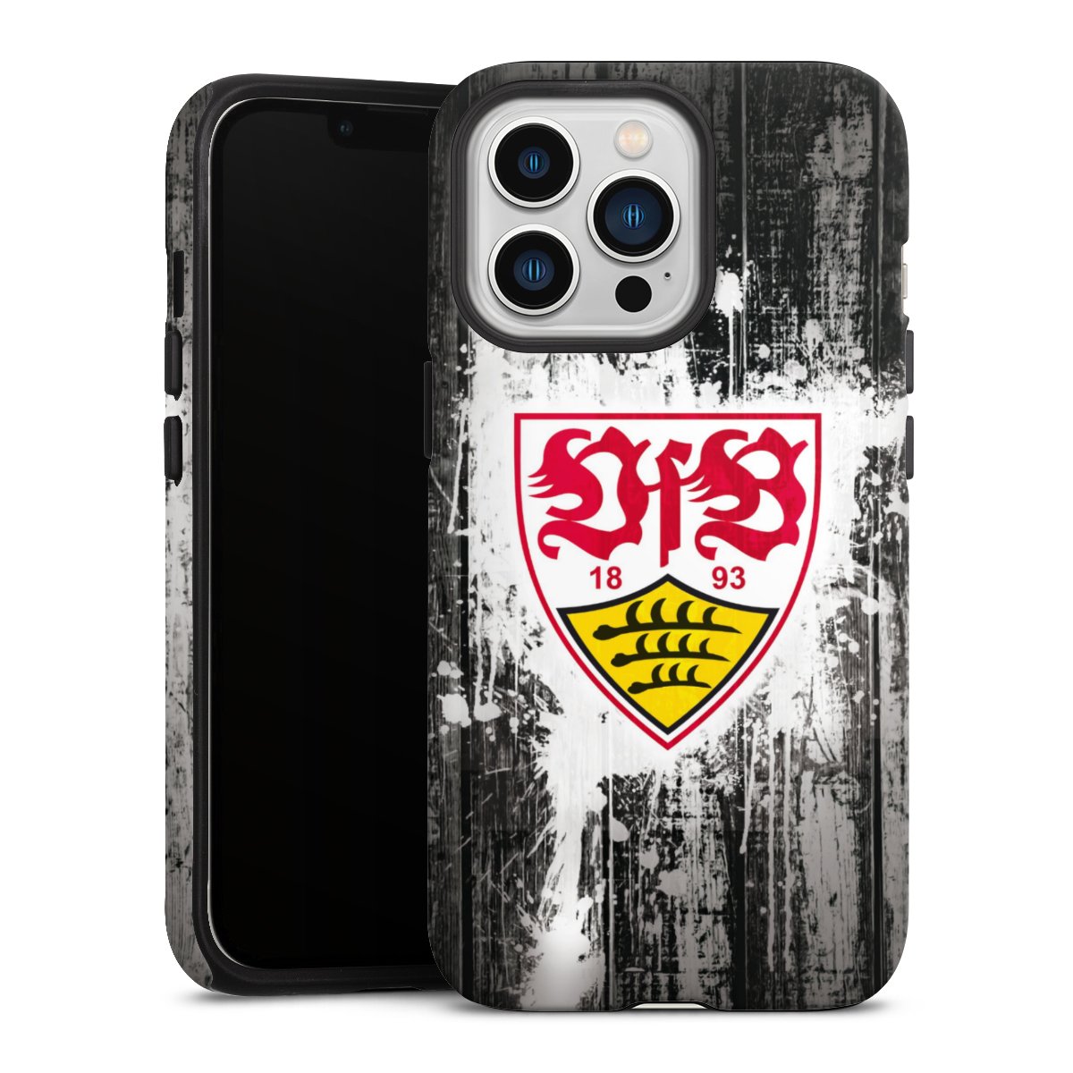 iPhone 13 Pro Handy Panzer Handyhülle robuste Outdoor Hülle Schutzhülle matt Vfb Stuttgart Official Licensed Product Tough Case