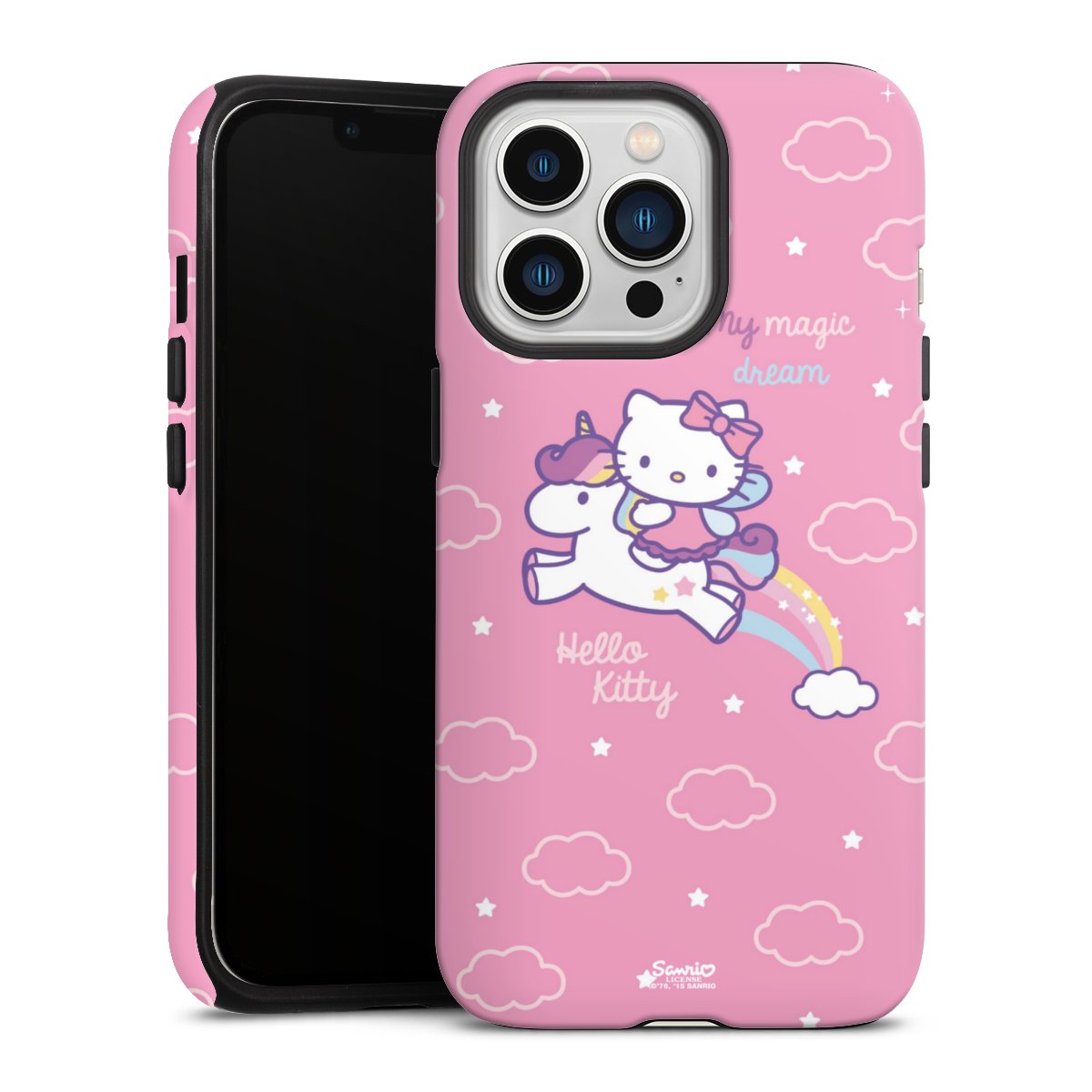 iPhone 13 Pro Handy Panzer Handyhülle robuste Outdoor Hülle Schutzhülle matt Einhorn Official Licensed Product Hello Kitty Tough Case