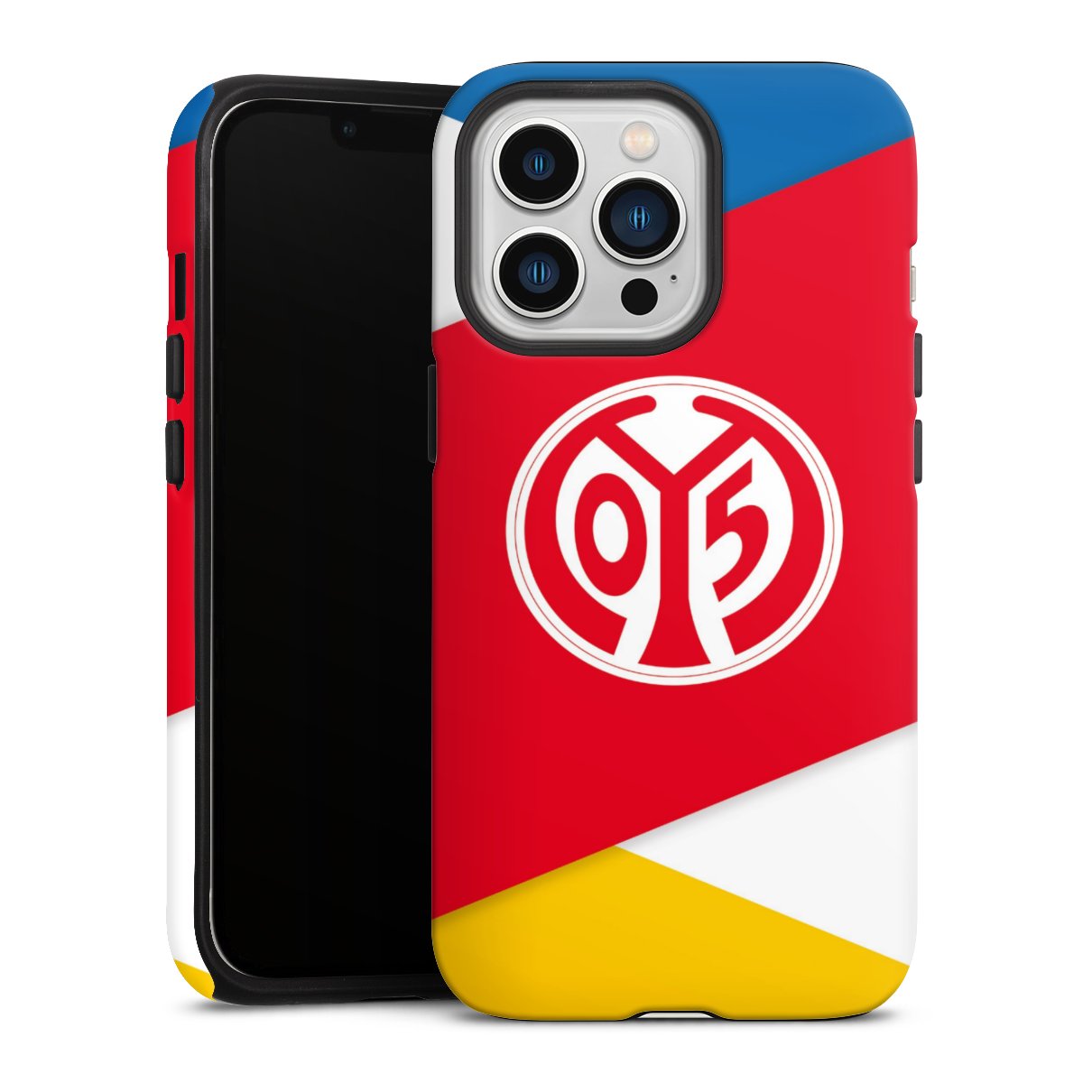 iPhone 13 Pro Handy Panzer Handyhülle robuste Outdoor Hülle Schutzhülle matt Official Licensed Product Soccer 1. Fsv Mainz 05 E.V. Tough Case