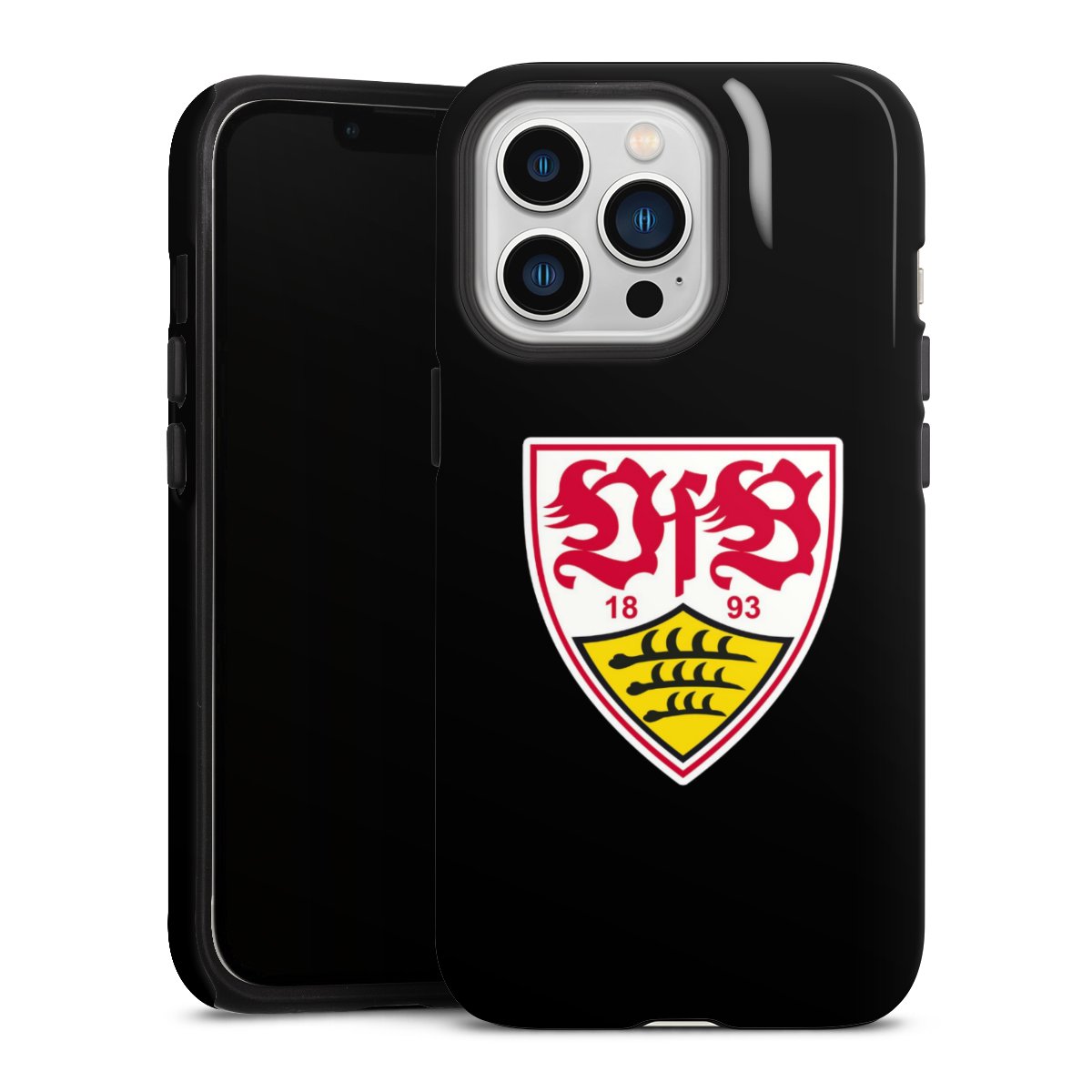 iPhone 13 Pro Handy Panzer Handyhülle robuste Outdoor Hülle Schutzhülle glänzend Vfb Stuttgart Official Licensed Product Coat Of Arms Tough Case