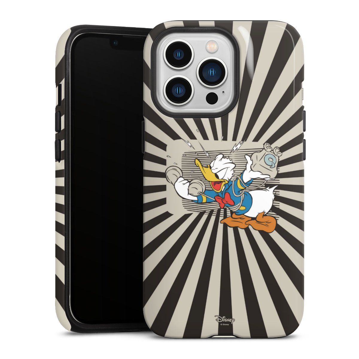 iPhone 13 Pro Handy Panzer Handyhülle robuste Outdoor Hülle Schutzhülle glänzend Donald Duck Disney Official Licensed Product Tough Case