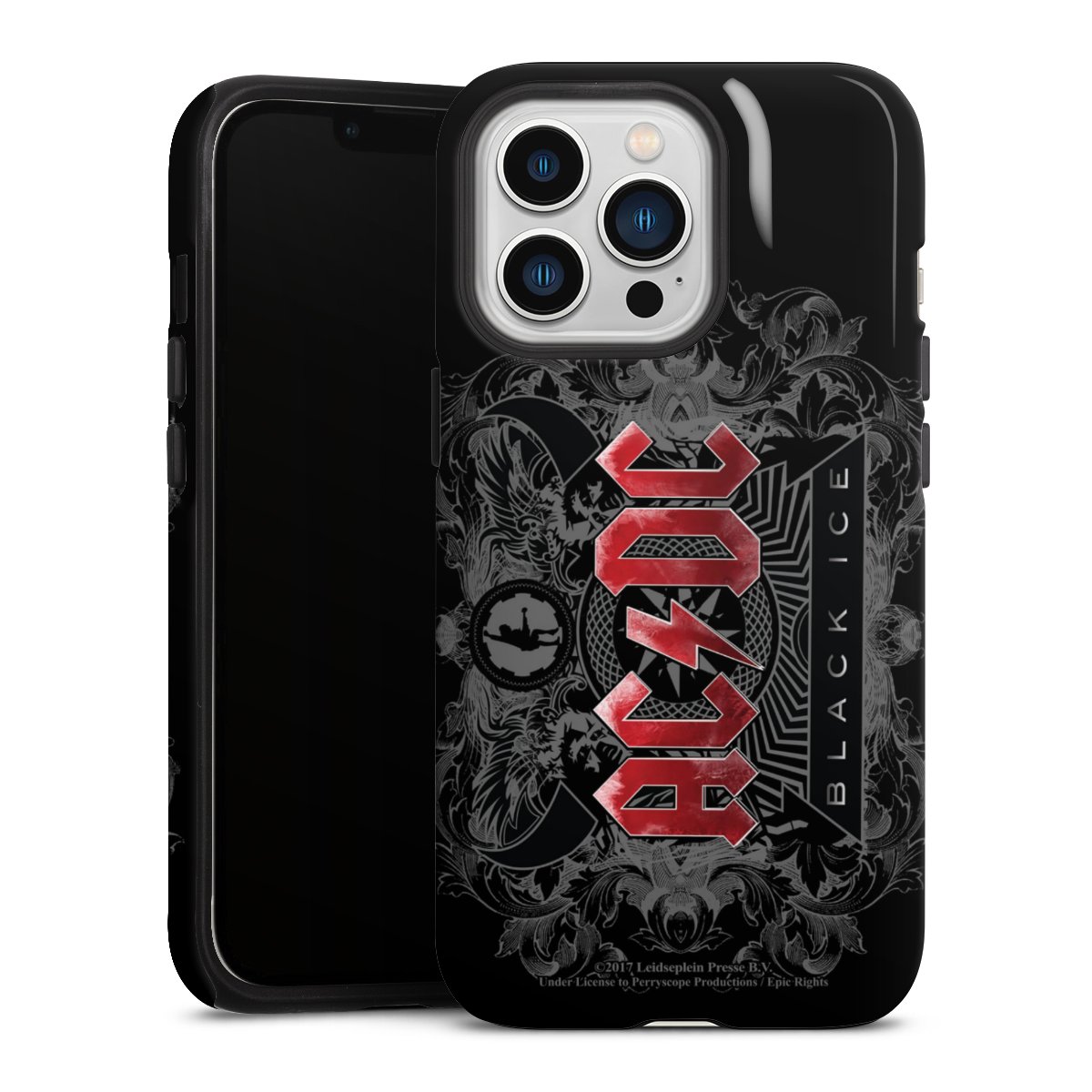 iPhone 13 Pro Handy Panzer Handyhülle robuste Outdoor Hülle Schutzhülle glänzend Merchandise Black Ice Acdc Tough Case