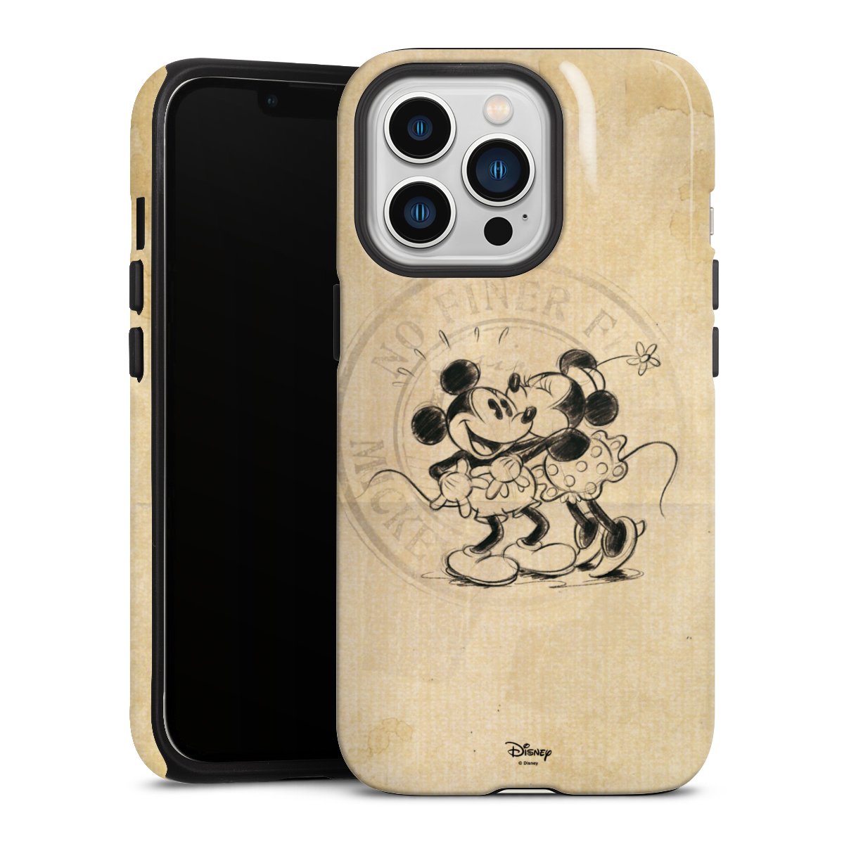 iPhone 13 Pro Handy Panzer Handyhülle robuste Outdoor Hülle Schutzhülle glänzend Mickey Mouse Vintage Minnie Mouse Tough Case