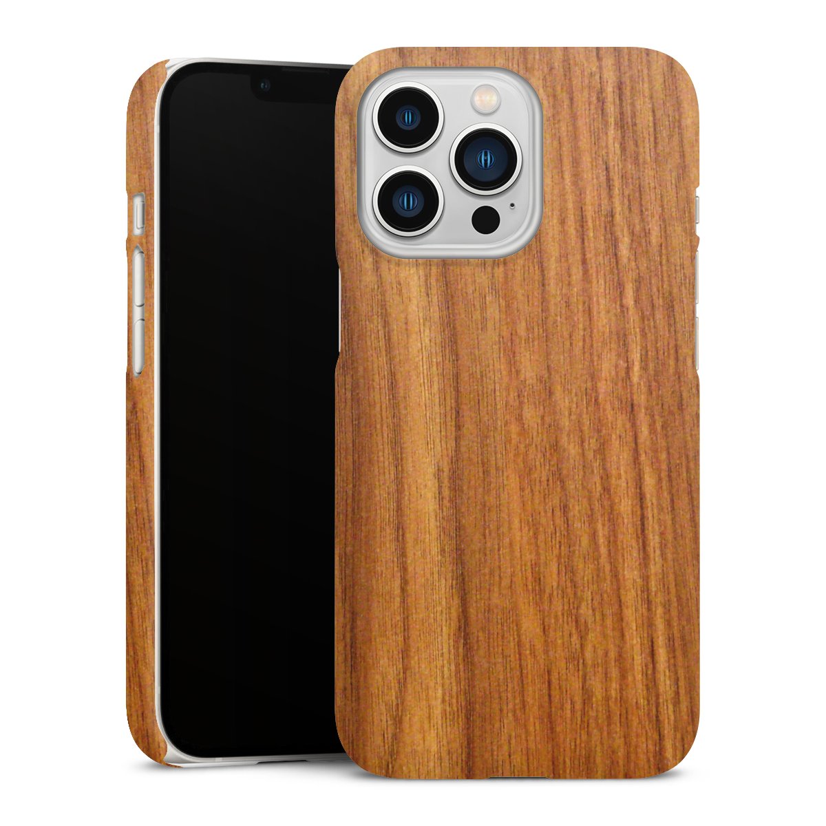 iPhone 13 Pro Handy Premium Case Smartphone Handyhülle Schutzhülle matt Wood Larch Wooden Look Premium Case