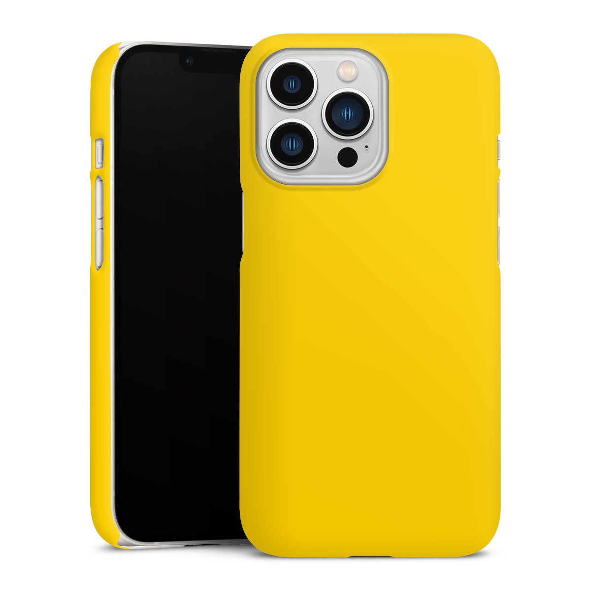 iPhone 13 Pro Handy Premium Case Smartphone Handyhülle Schutzhülle matt Yellow Unicoloured Colour Premium Case