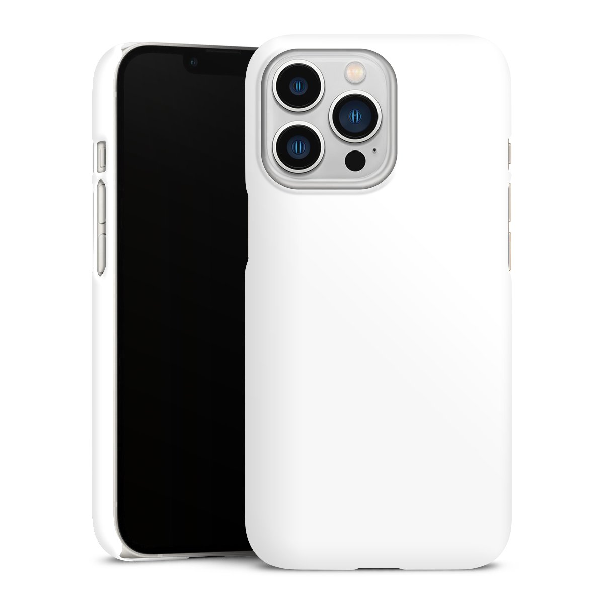 iPhone 13 Pro Handy Premium Case Smartphone Handyhülle Schutzhülle matt Unicoloured Colour White Premium Case