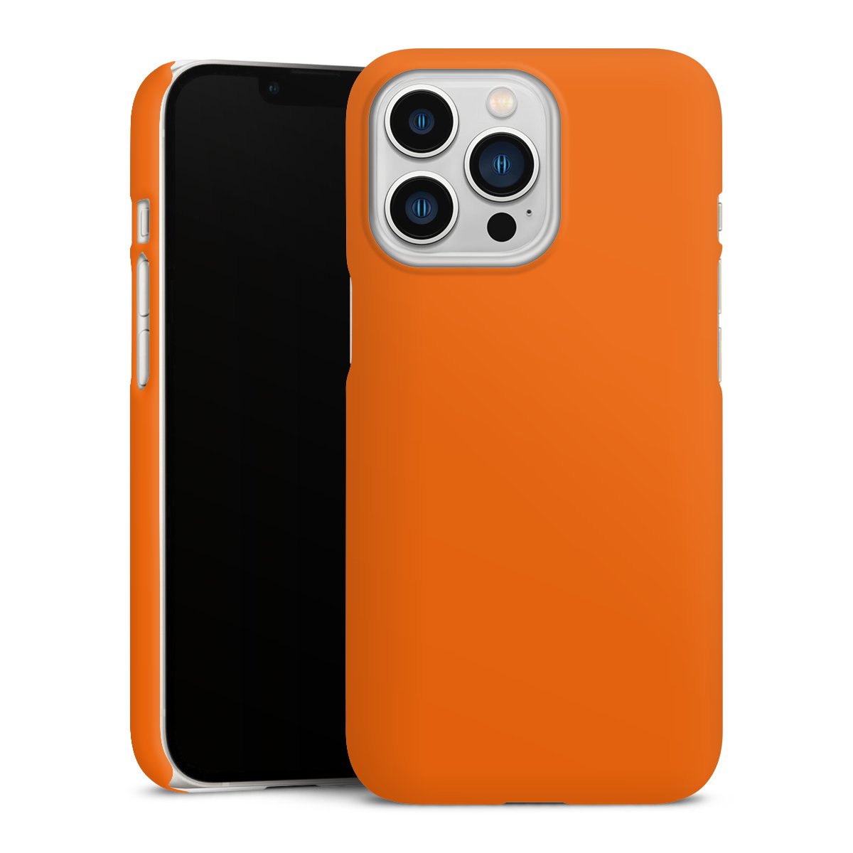 iPhone 13 Pro Handy Premium Case Smartphone Handyhülle Schutzhülle matt Orange Colour Unicoloured Premium Case