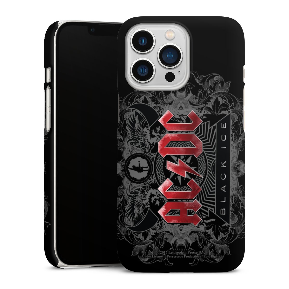 iPhone 13 Pro Handy Premium Case Smartphone Handyhülle Schutzhülle matt Merchandise Black Ice Acdc Premium Case