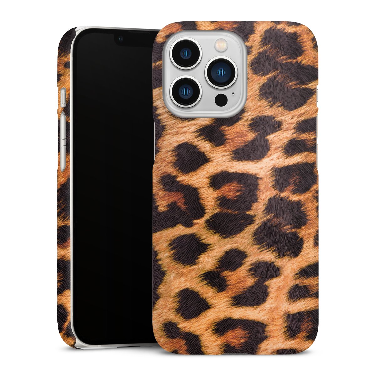 iPhone 13 Pro Handy Premium Case Smartphone Handyhülle Schutzhülle matt Animal Print Leopard Fur Premium Case