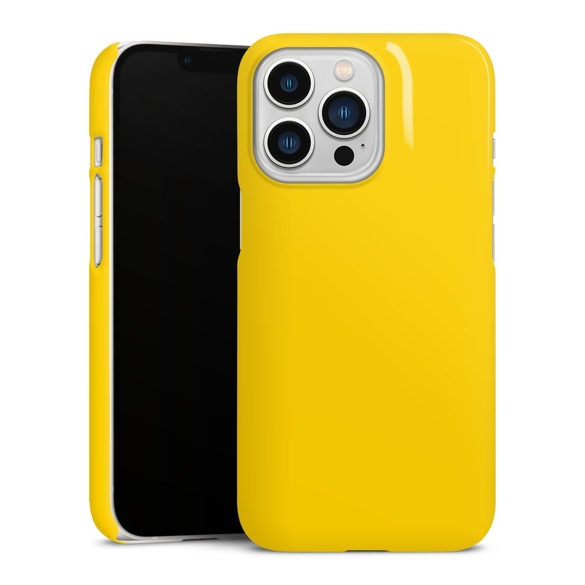 iPhone 13 Pro Handy Premium Case Smartphone Handyhülle Schutzhülle glänzend Yellow Unicoloured Colour Premium Case