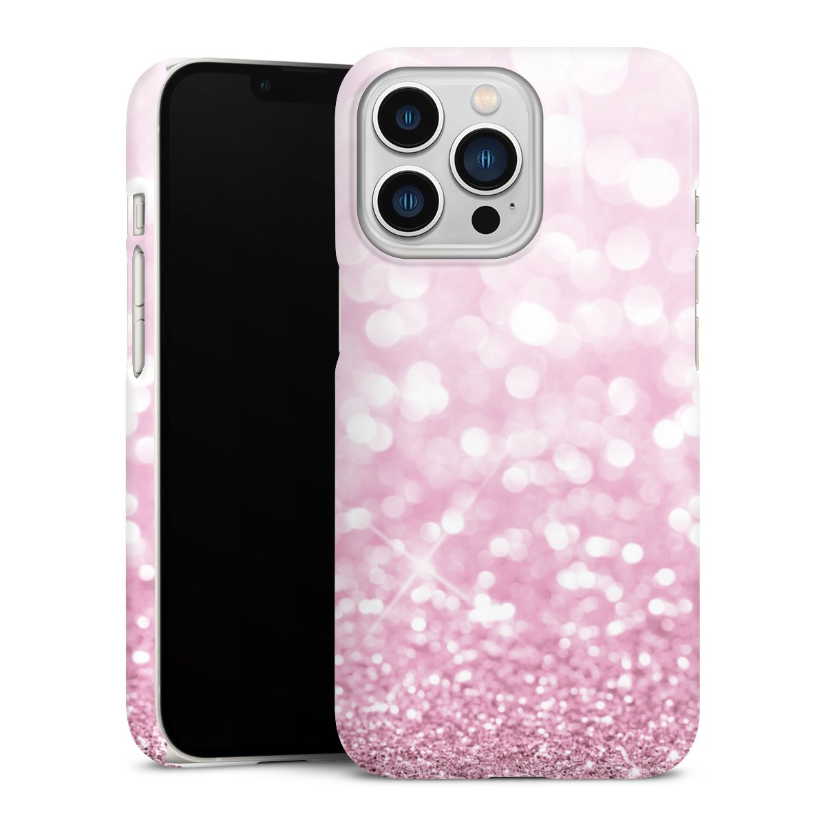 iPhone 13 Pro Handy Premium Case Smartphone Handyhülle Schutzhülle glänzend Glitzer Pink Shine Premium Case