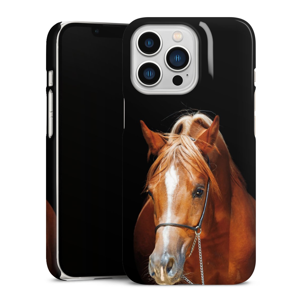 iPhone 13 Pro Handy Premium Case Smartphone Handyhülle Schutzhülle glänzend Mare Horse Hobby Premium Case