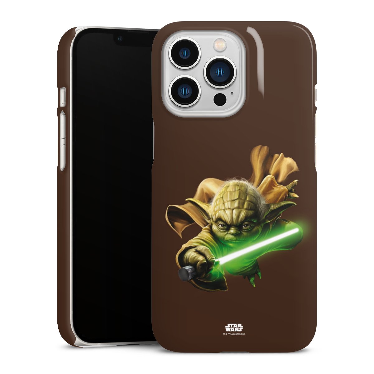 iPhone 13 Pro Handy Premium Case Smartphone Handyhülle Schutzhülle glänzend Yoda Merchandise Star Wars Premium Case