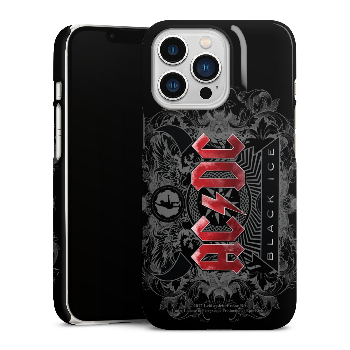 iPhone 13 Pro Handy Premium Case Smartphone Handyhülle Schutzhülle glänzend Merchandise Black Ice Acdc Premium Case