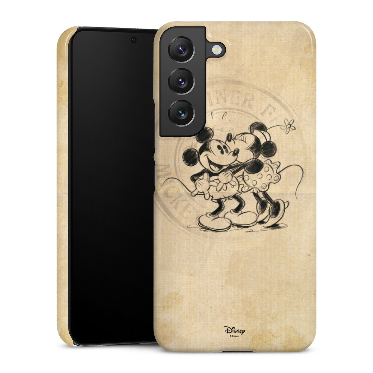 Galaxy S22 Handy Premium Case Smartphone Handyhülle Schutzhülle glänzend Mickey Mouse Vintage Minnie Mouse Premium Case