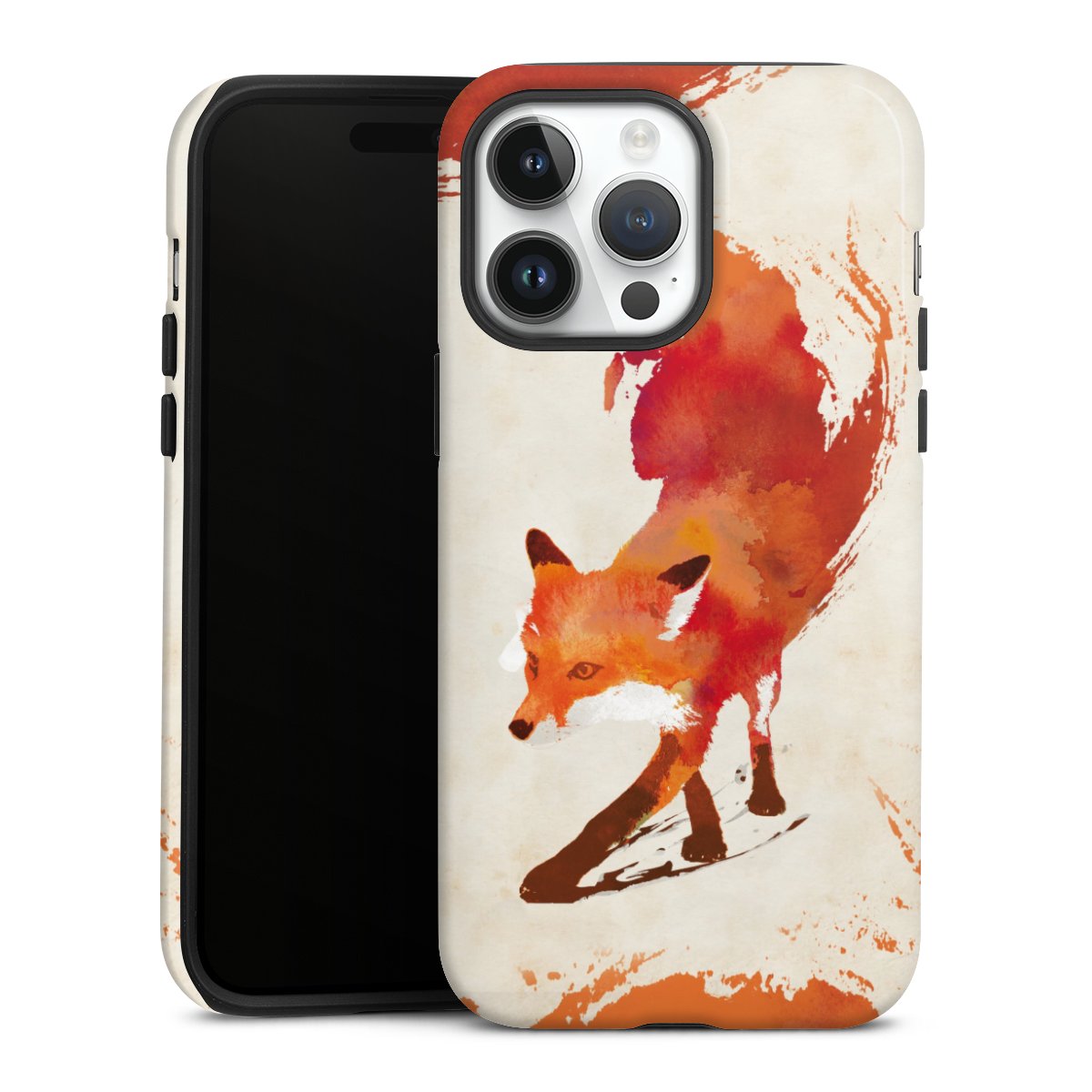 iPhone 14 Pro Max Handy Panzer Handyhülle robuste Outdoor Hülle Schutzhülle glänzend Fox Graphic Tough Case