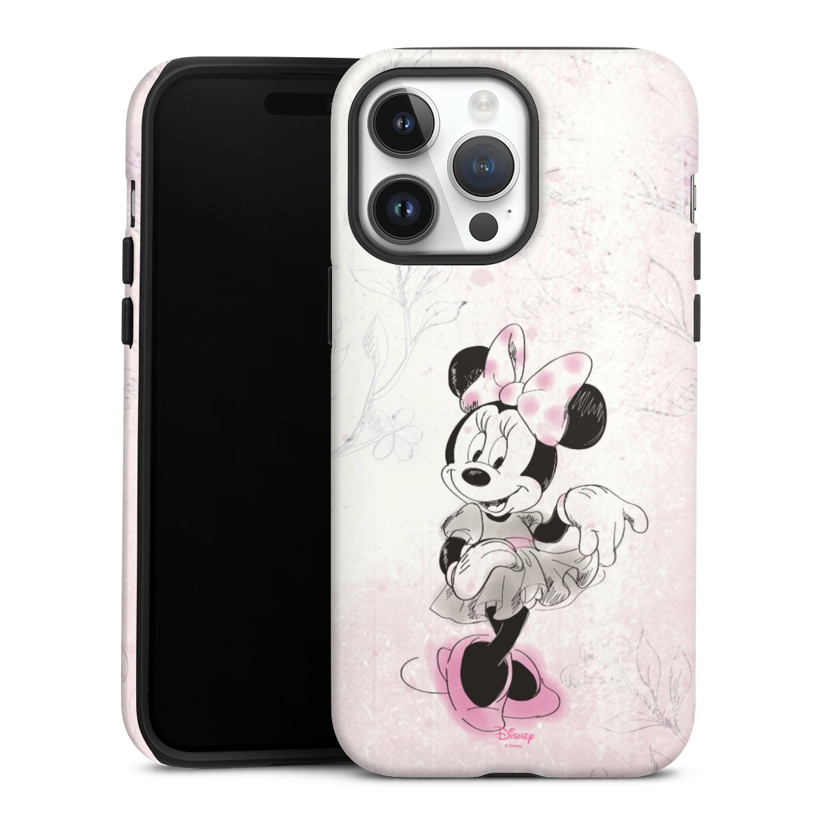 iPhone 14 Pro Max Handy Panzer Handyhülle robuste Outdoor Hülle Schutzhülle glänzend Disney Minnie Mouse Vintage Tough Case