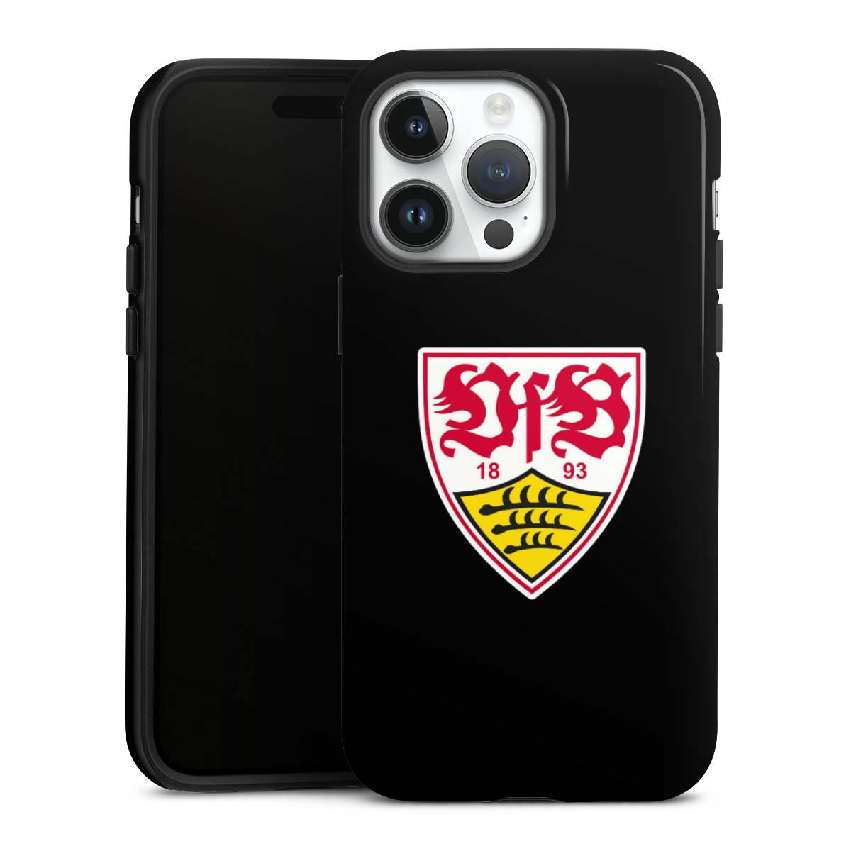 iPhone 14 Pro Max Handy Panzer Handyhülle robuste Outdoor Hülle Schutzhülle glänzend Vfb Stuttgart Official Licensed Product Coat Of Arms Tough Case