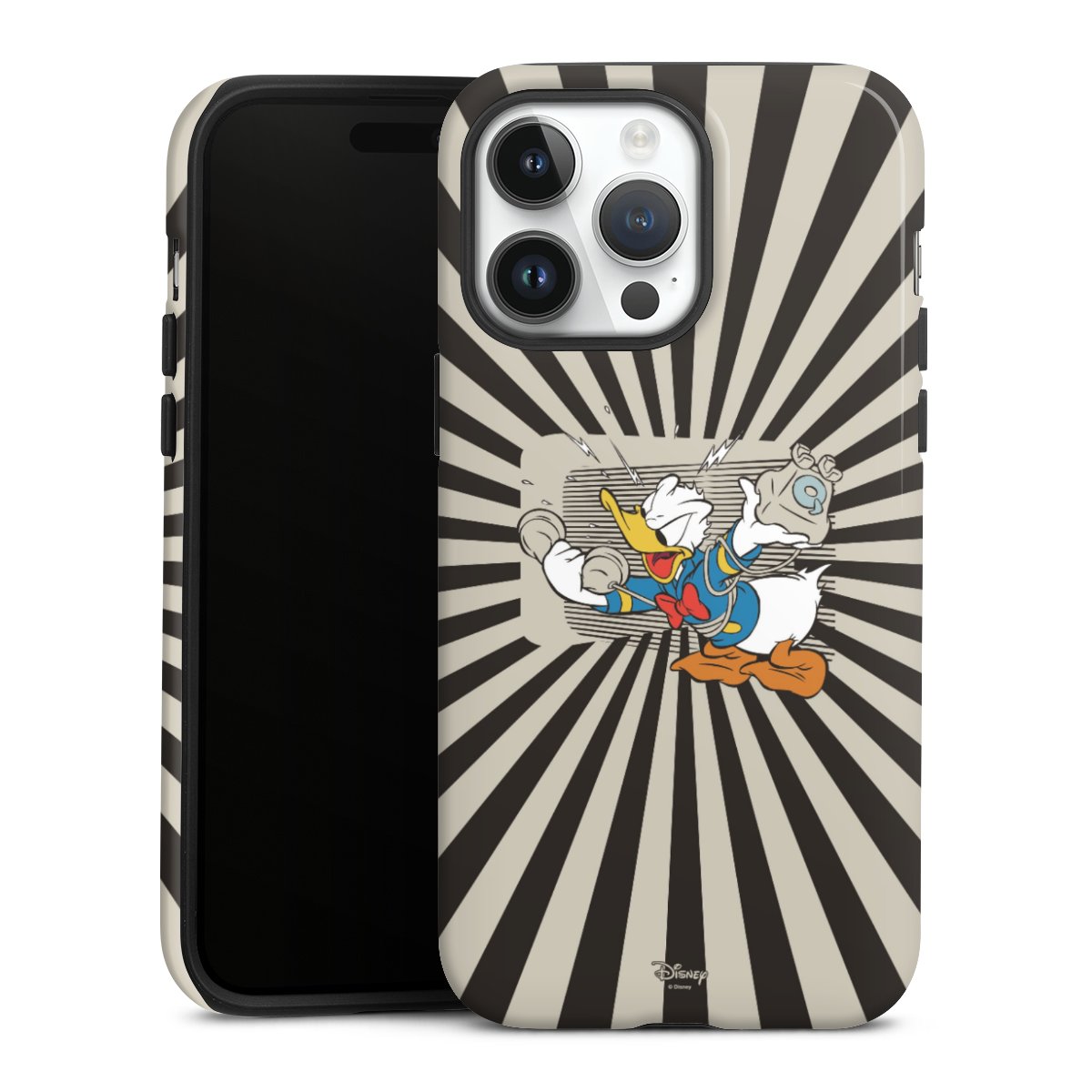 iPhone 14 Pro Max Handy Panzer Handyhülle robuste Outdoor Hülle Schutzhülle glänzend Donald Duck Disney Official Licensed Product Tough Case