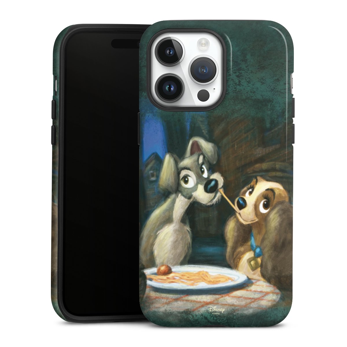 iPhone 14 Pro Max Handy Panzer Handyhülle robuste Outdoor Hülle Schutzhülle glänzend Lady And The Tramp Official Licensed Product Disney Tough Case