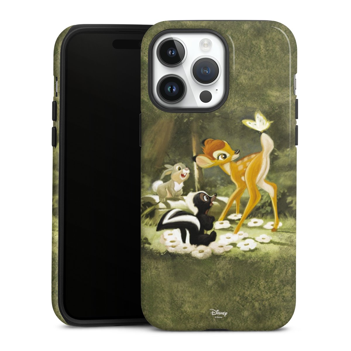 iPhone 14 Pro Max Handy Panzer Handyhülle robuste Outdoor Hülle Schutzhülle glänzend Disney Official Licensed Product Bambi Tough Case