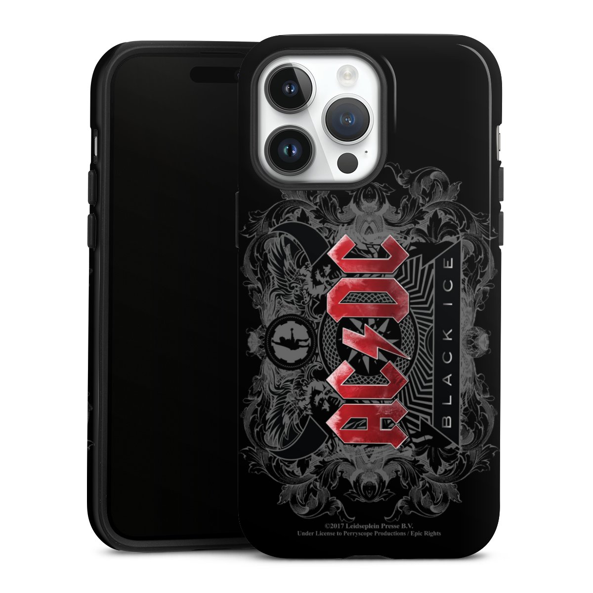 iPhone 14 Pro Max Handy Panzer Handyhülle robuste Outdoor Hülle Schutzhülle glänzend Merchandise Black Ice Acdc Tough Case