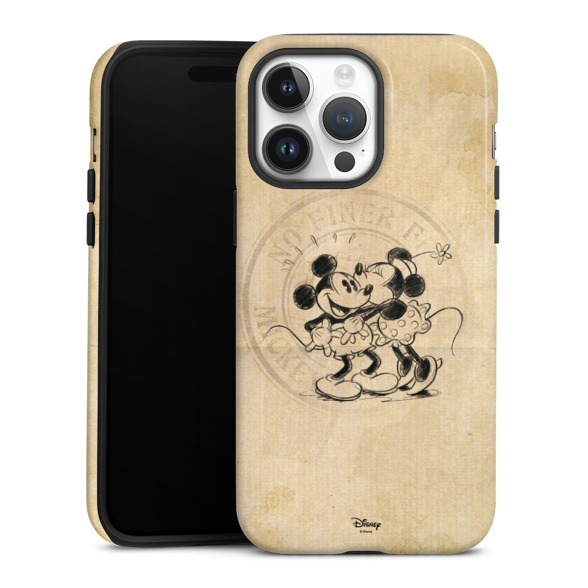 iPhone 14 Pro Max Handy Panzer Handyhülle robuste Outdoor Hülle Schutzhülle glänzend Mickey Mouse Vintage Minnie Mouse Tough Case