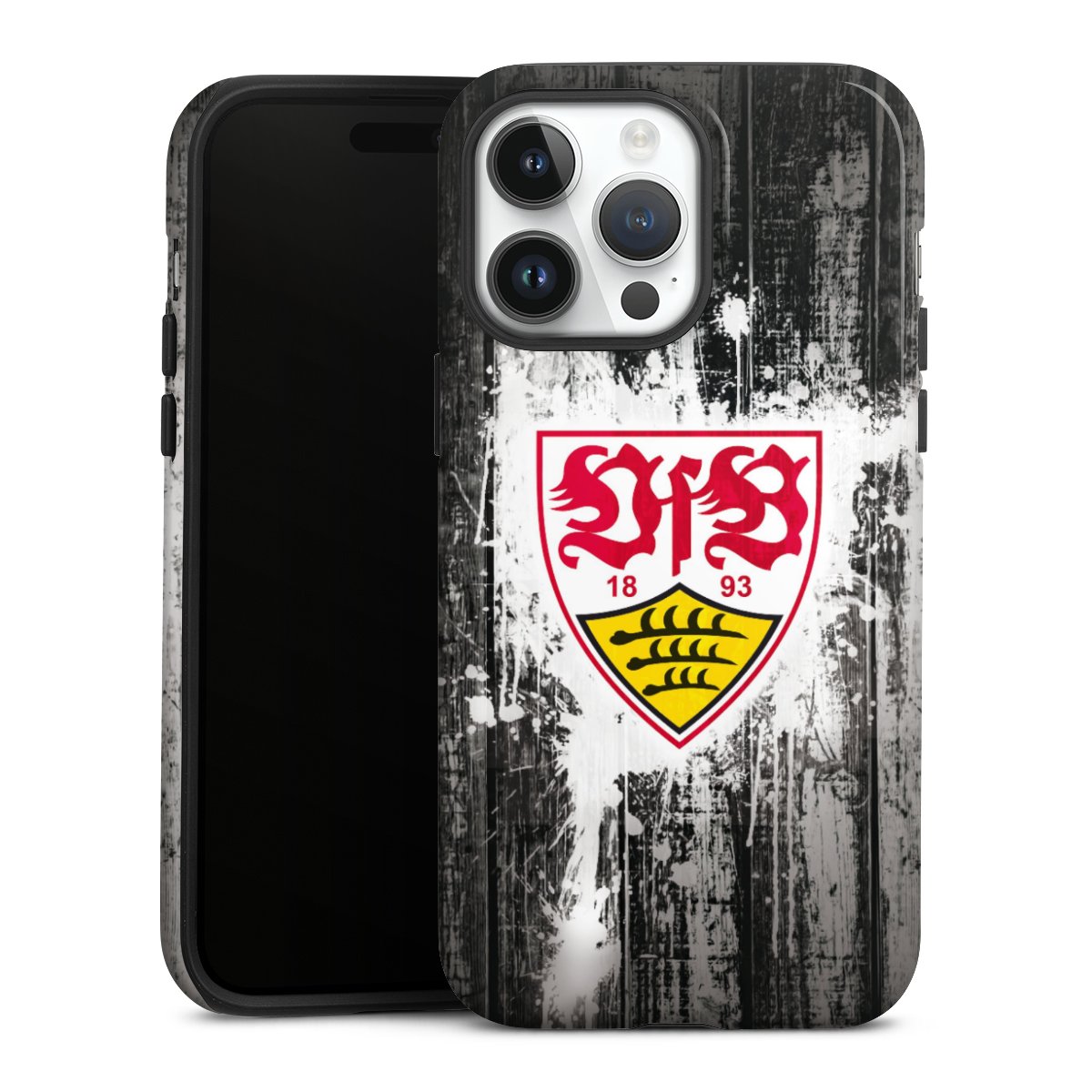 iPhone 14 Pro Max Handy Panzer Handyhülle robuste Outdoor Hülle Schutzhülle glänzend Vfb Stuttgart Official Licensed Product Tough Case