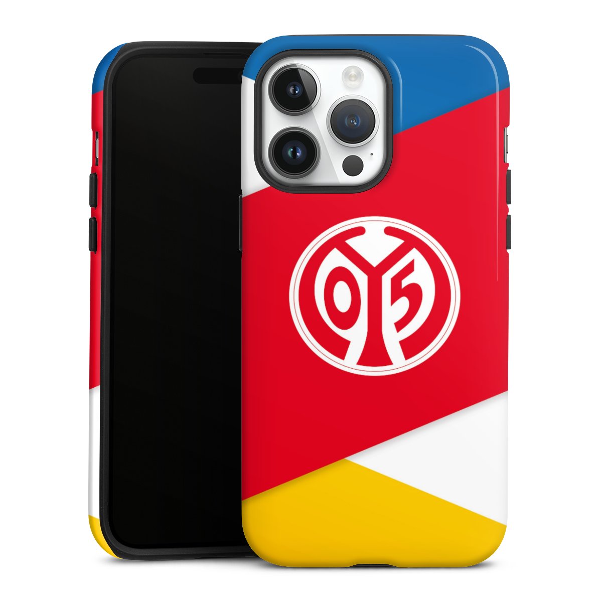 iPhone 14 Pro Max Handy Panzer Handyhülle robuste Outdoor Hülle Schutzhülle glänzend Official Licensed Product Soccer 1. Fsv Mainz 05 E.V. Tough Case