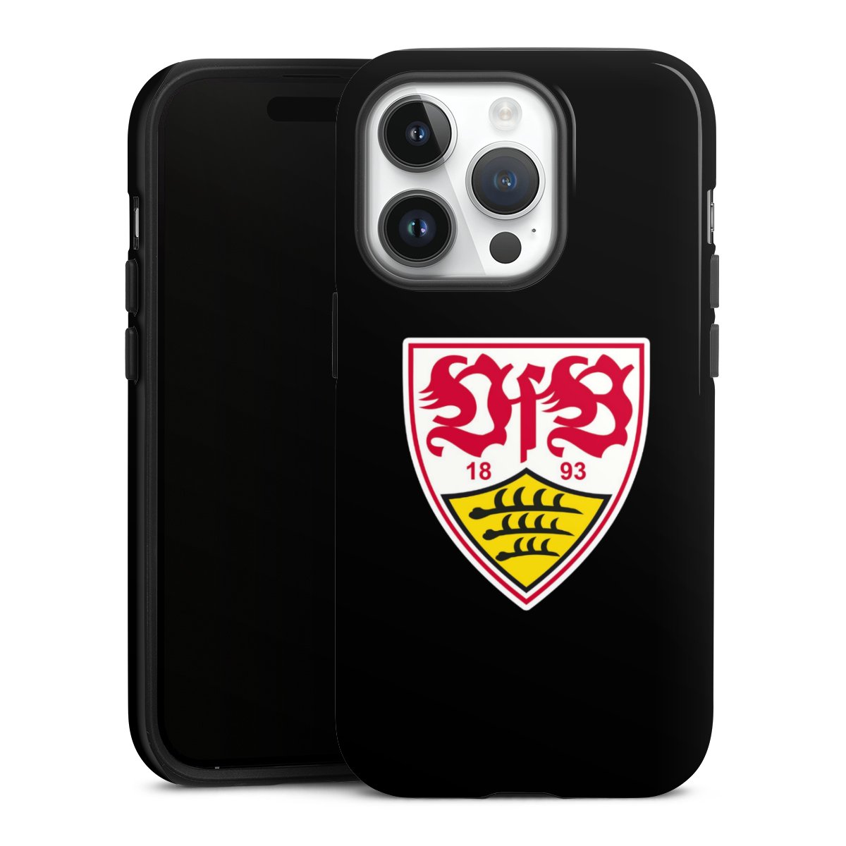 iPhone 14 Pro Handy Panzer Handyhülle robuste Outdoor Hülle Schutzhülle glänzend Vfb Stuttgart Official Licensed Product Coat Of Arms Tough Case