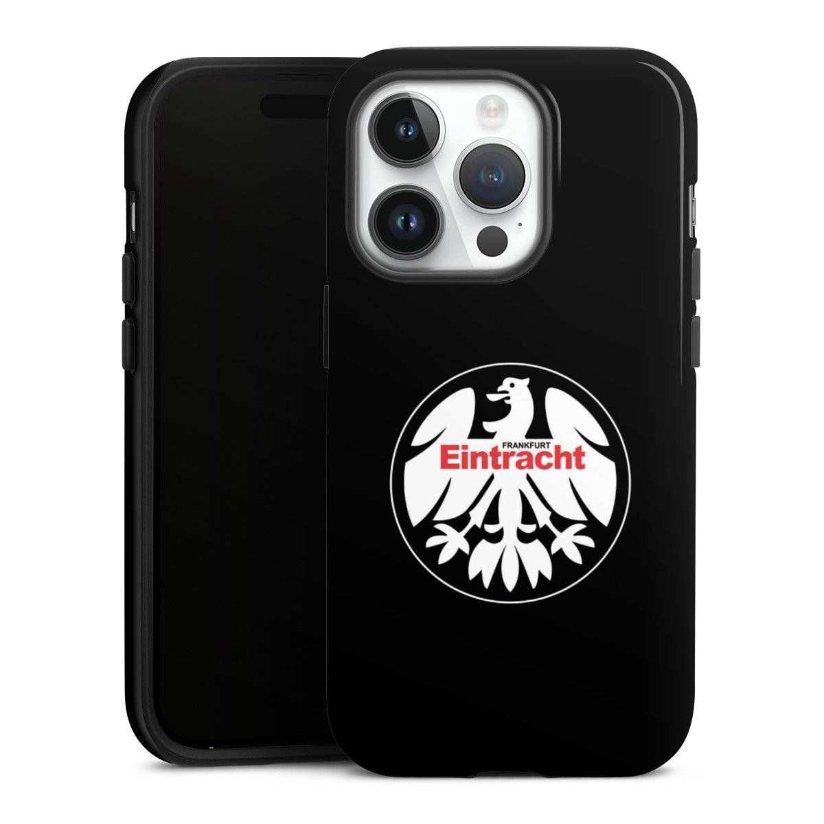 iPhone 14 Pro Handy Panzer Handyhülle robuste Outdoor Hülle Schutzhülle glänzend Official Licensed Product Eintracht Frankfurt Sge Tough Case