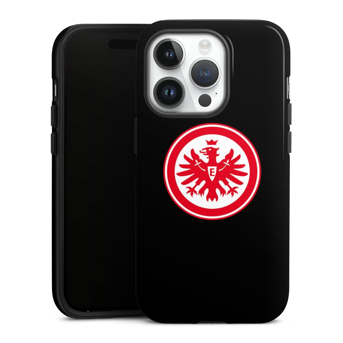 iPhone 14 Pro Handy Panzer Handyhülle robuste Outdoor Hülle Schutzhülle glänzend Eintracht Frankfurt Sge Eagle Tough Case