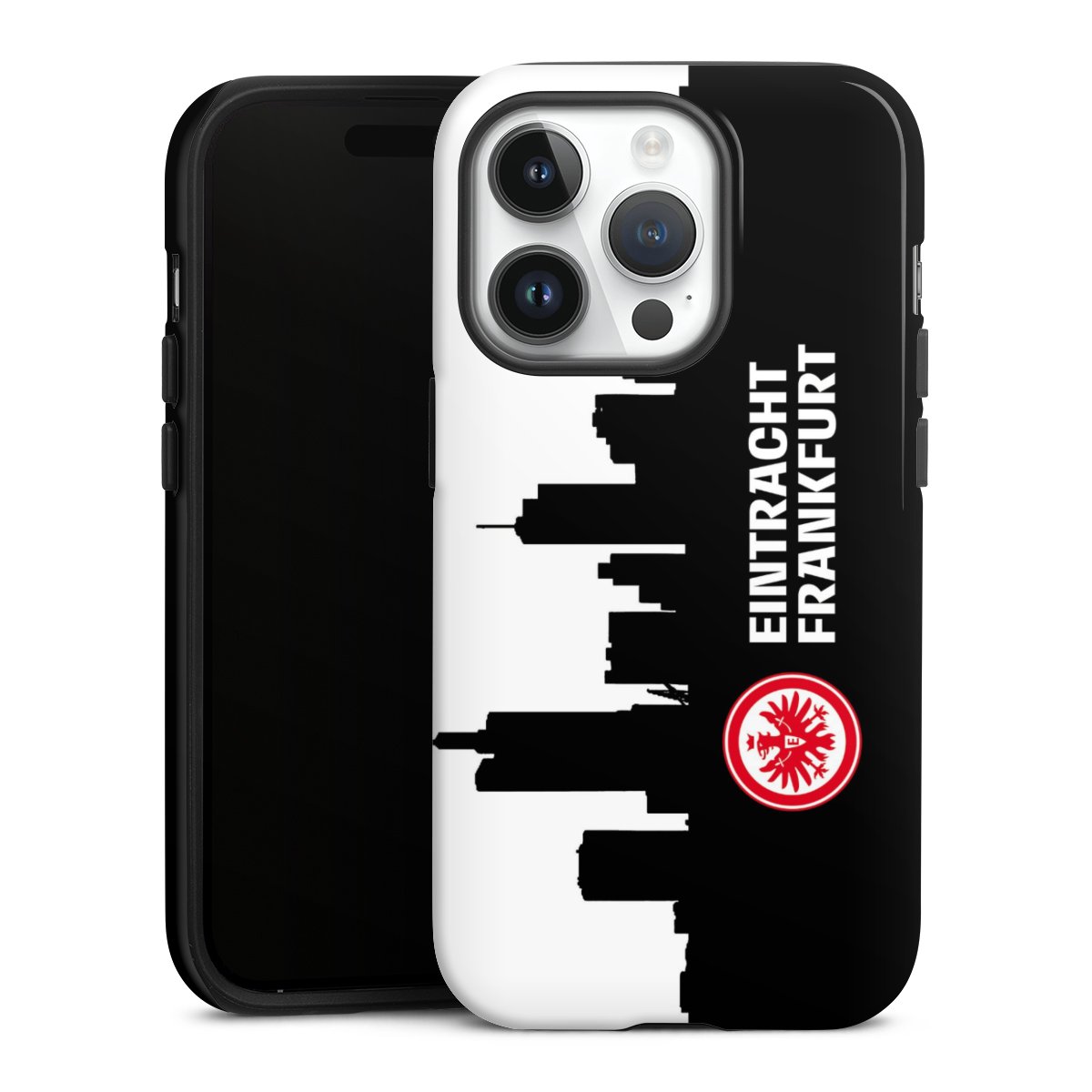 iPhone 14 Pro Handy Panzer Handyhülle robuste Outdoor Hülle Schutzhülle glänzend Sge Eintracht Frankfurt Official Licensed Product Tough Case