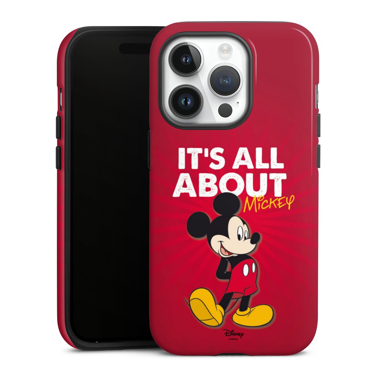 iPhone 14 Pro Handy Panzer Handyhülle robuste Outdoor Hülle Schutzhülle glänzend Mouse Disney Official Licensed Product Tough Case