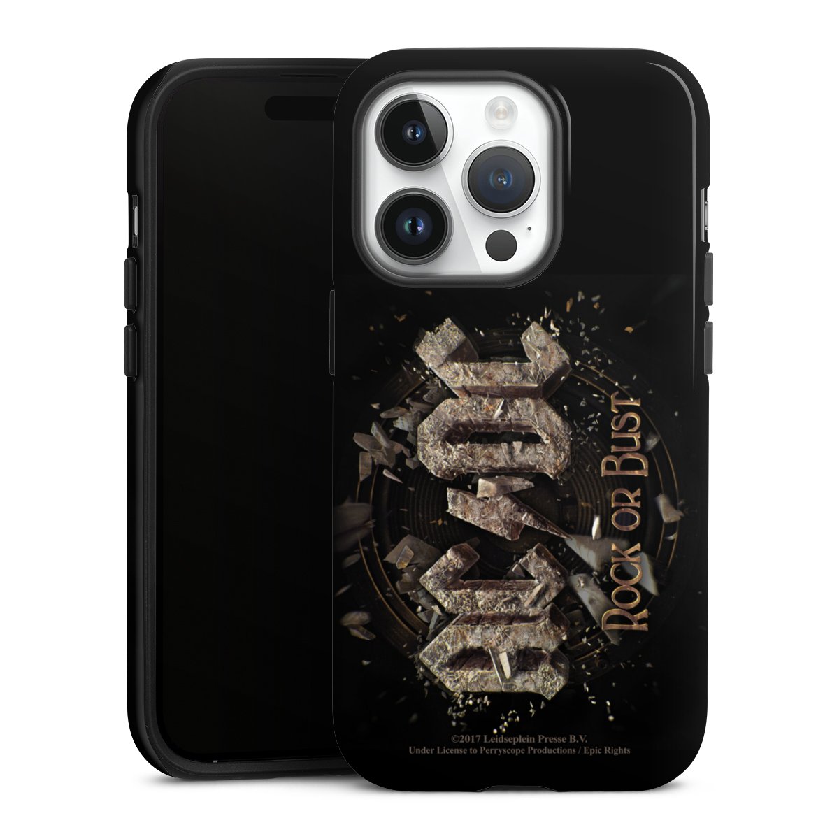 iPhone 14 Pro Handy Panzer Handyhülle robuste Outdoor Hülle Schutzhülle glänzend Acdc Official Licensed Product Rock Or Bust Tough Case